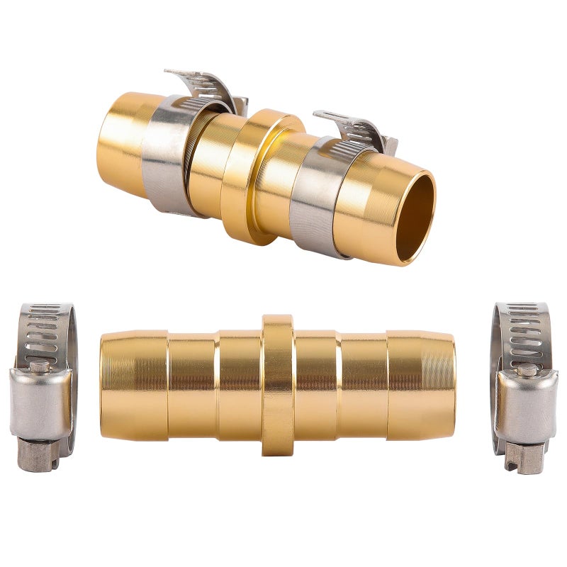 Sanpaint 2 Pack Garden Hose Connector Repair Mender Kit with Stainless Clamp,Fits 3/4"-5/8" Water Hose Repair Fitting - Image 3